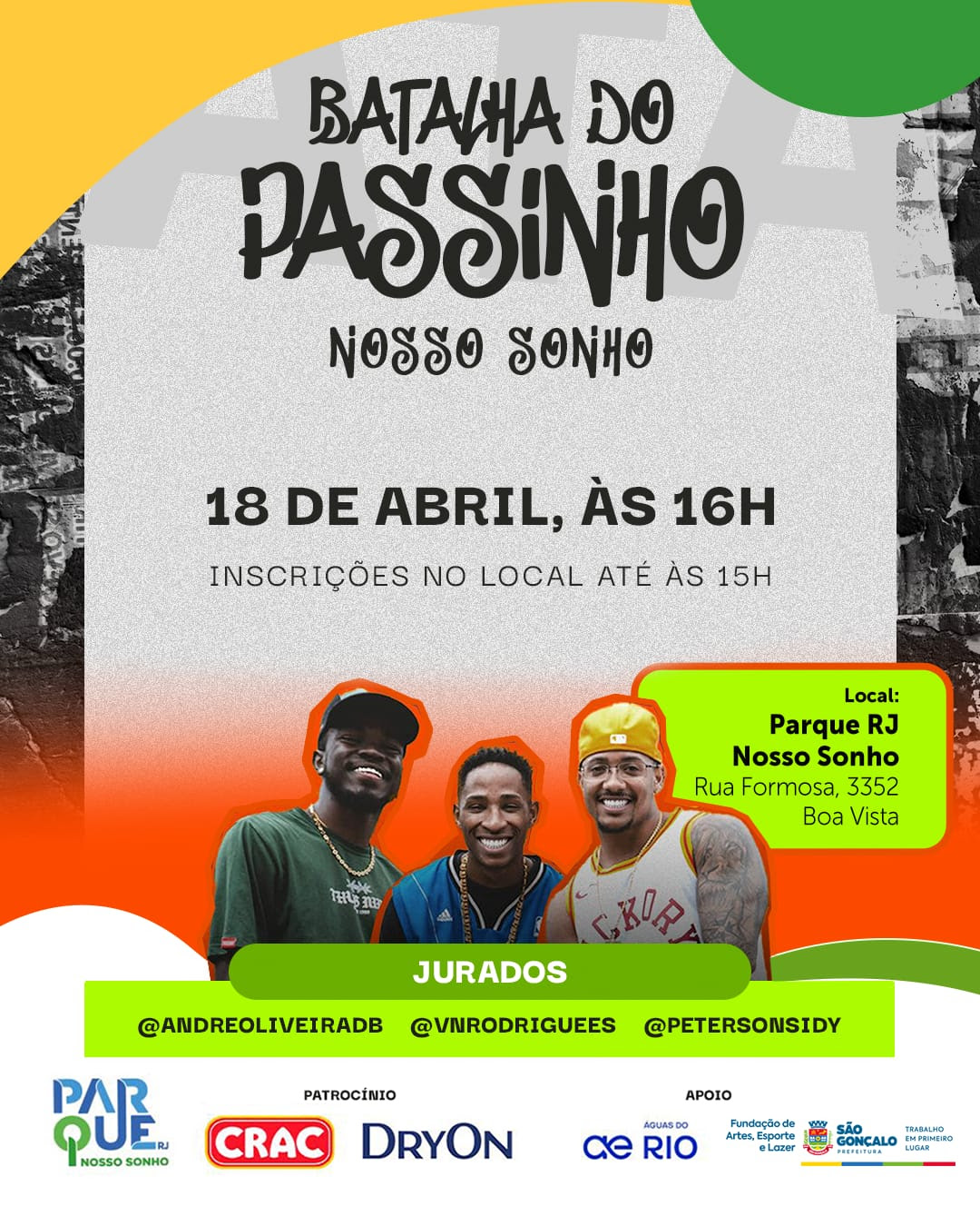 São Gonçalo recebe “Batalha do Passinho Nosso Sonho” no Parque RJ no próximo dia 18