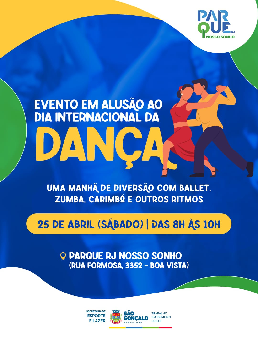 Parque RJ Nosso Sonho recebe evento especial em comemoração ao Dia Internacional da Dança