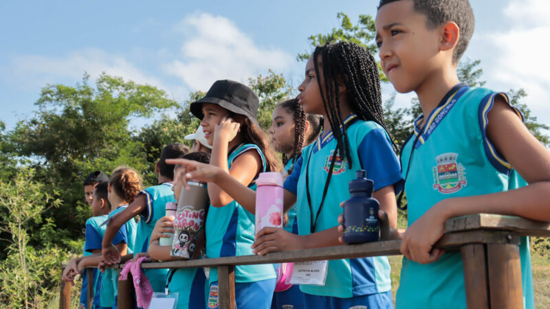 Alunos de escola municipal do bairro Almerinda aprendem sobre fauna e flora com projeto Estudo Vivo