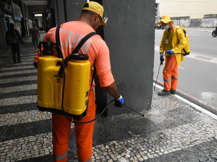 Clin reforça higienização da Avenida Amaral Peixoto com nova tecnologia