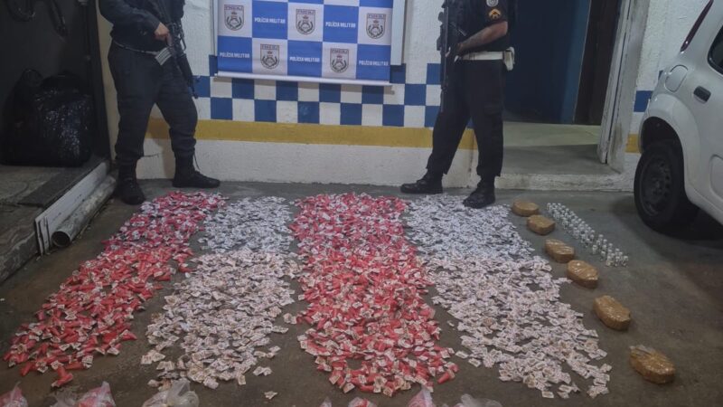 CPtran grande apreensão de drogas na Via Lagos termina com homem preso em flagrante
