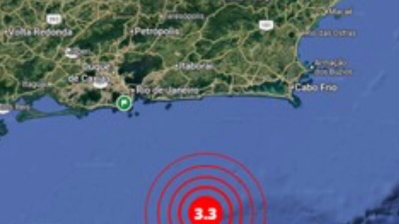 Tremor de magnitude 3,3 é registrado no litoral de Maricá