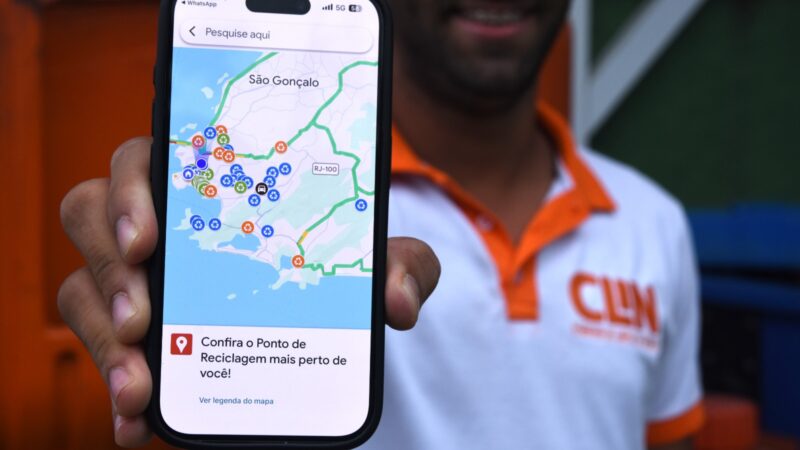 Clin lança mapa interativo com pontos de reciclagem em Niterói