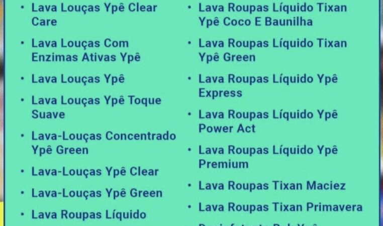 Secretaria municipal de saúde de Niterói alerta população sobre recolhimento de produtos da marca Ypê