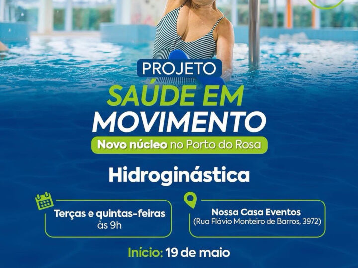 Projeto Saúde em Movimento abre mais um núcleo de hidroginástica