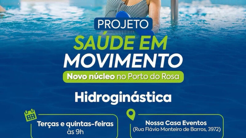 Projeto Saúde em Movimento abre mais um núcleo de hidroginástica