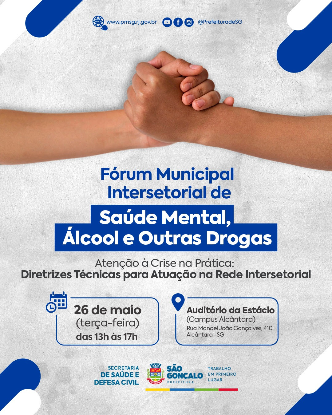 São Gonçalo inscreve para fórum de saúde mental, álcool e outras drogas