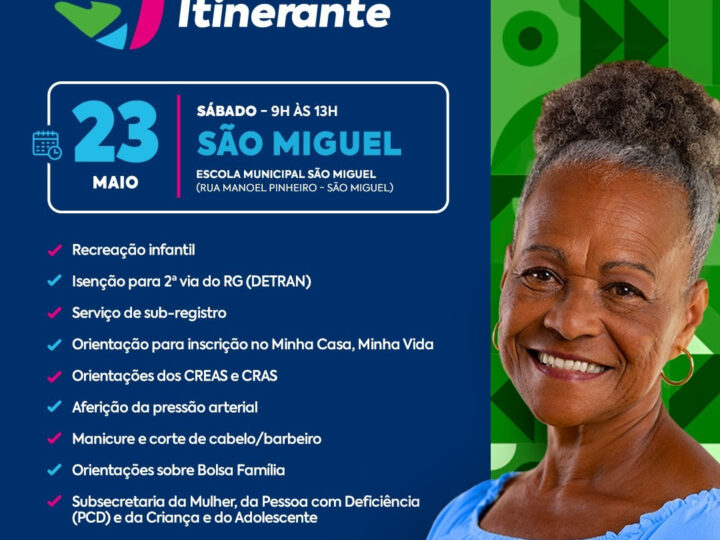 Cidadania Itinerante acontece em São Miguel no próximo sábado