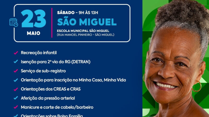 Cidadania Itinerante acontece em São Miguel no próximo sábado