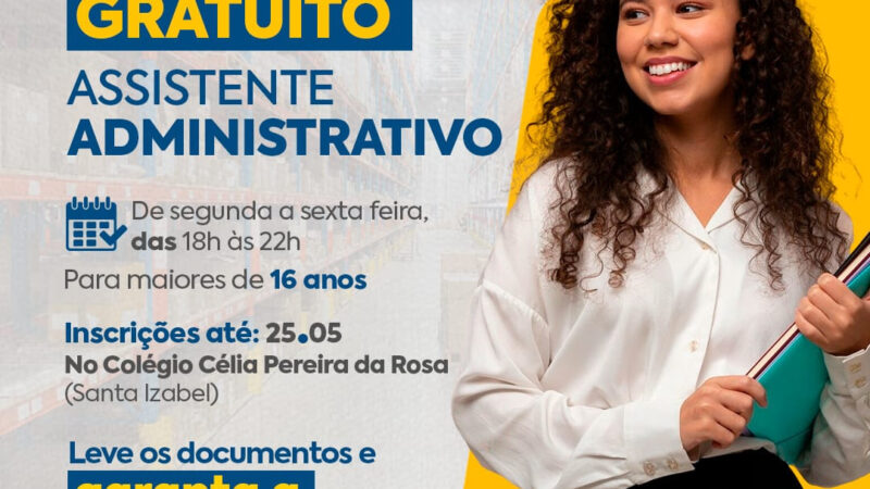 São Gonçalo abre vagas para novo curso gratuito de assistente administrativo