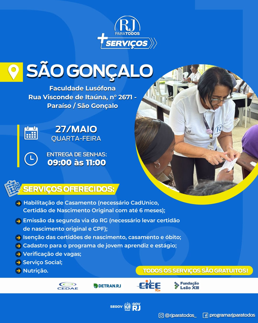 São Gonçalo vai receber ação social do governo estadual
