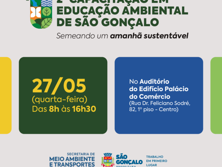 São Gonçalo abrirá inscrições para a 2ª Capacitação em Educação Ambiental
