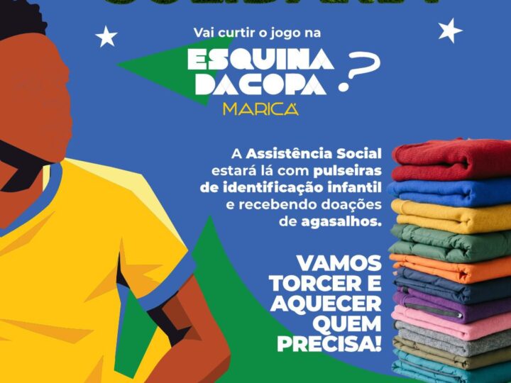 Prefeitura de Maricá promove arrecadação de agasalhos durante a Esquina da Copa