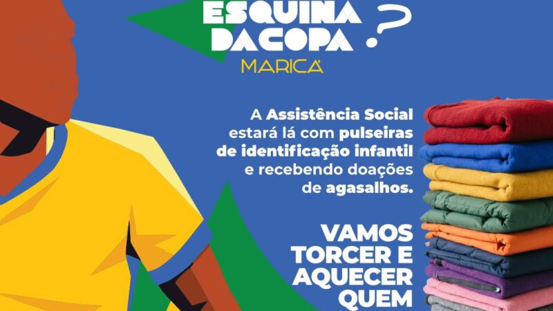 Prefeitura de Maricá promove arrecadação de agasalhos durante a Esquina da Copa