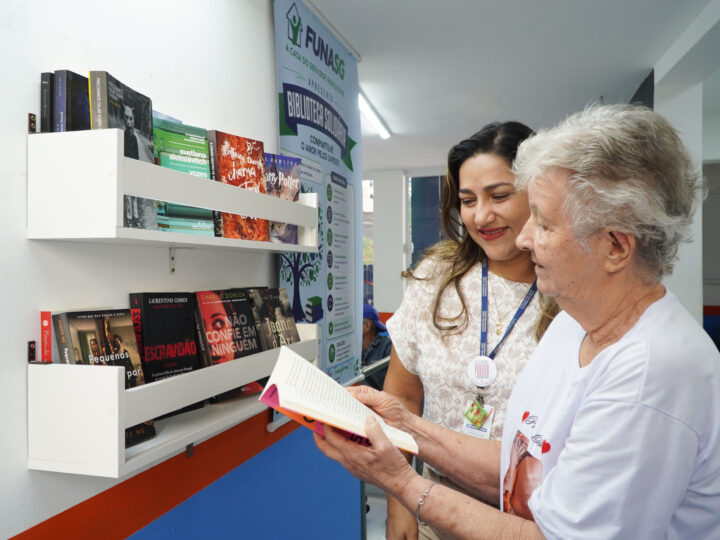 Funasg implementa Biblioteca Solidária para promover o bem-estar e a saúde mental de seus usuários