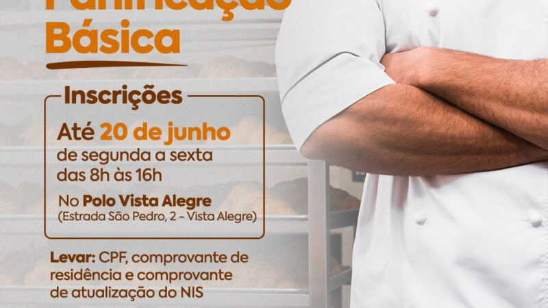 São Gonçalo abre inscrições para mais uma turma de Panificação Básica