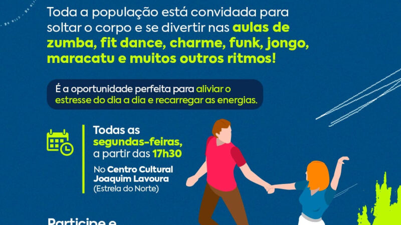 Aulas gratuitas de ritmos são abertas ao público no Lavourão