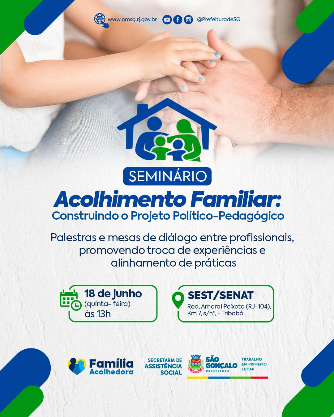 São Gonçalo tem inscrições abertas para seminário sobre acolhimento familiar