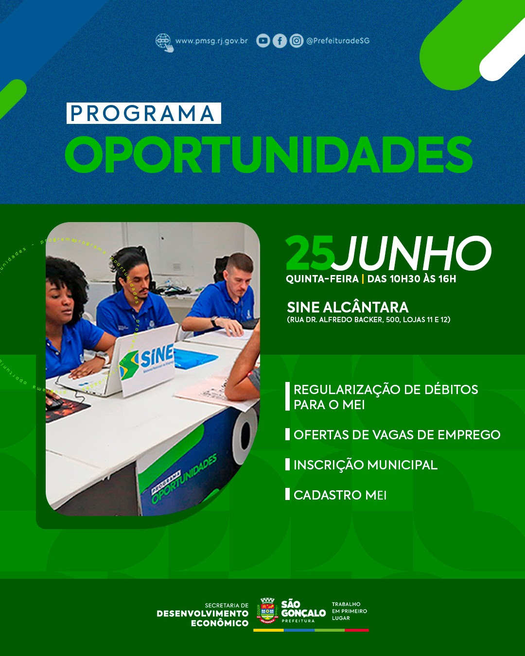 São Gonçalo vai realizar mais uma edição do Oportunidades nesta quinta-feira 