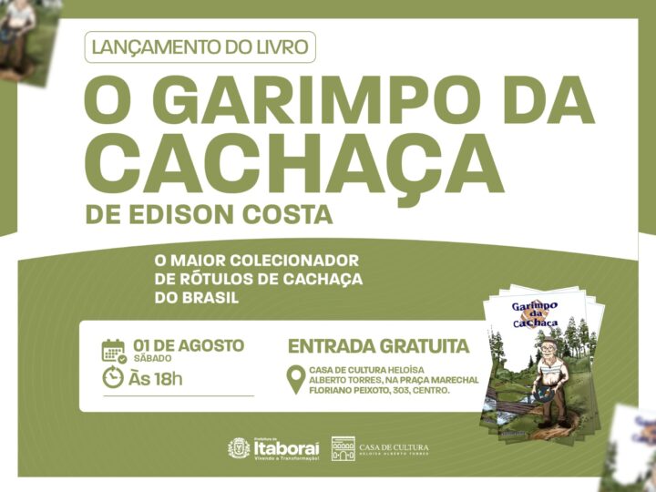 Casa de Cultura Heloísa Alberto Torres recebe lançamento do livro “Garimpo da Cachaça”