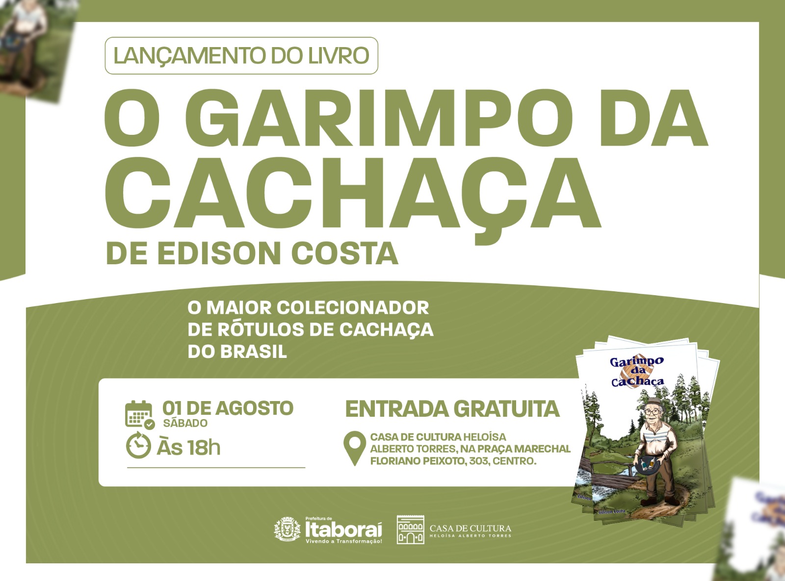 Casa de Cultura Heloísa Alberto Torres recebe lançamento do livro “Garimpo da Cachaça”