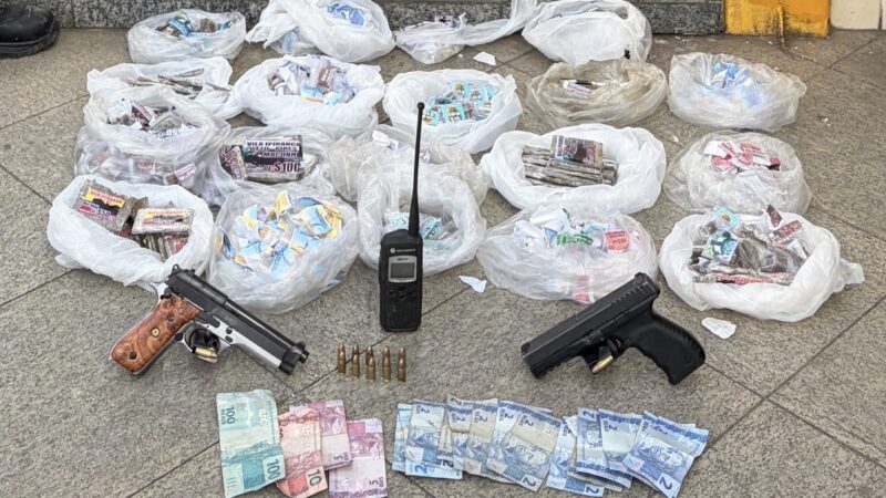 OPERAÇÃO NA VILA IPIRANGA TERMINA COM DOIS PRESOS E DUAS PISTOLAS APREENDIDAS