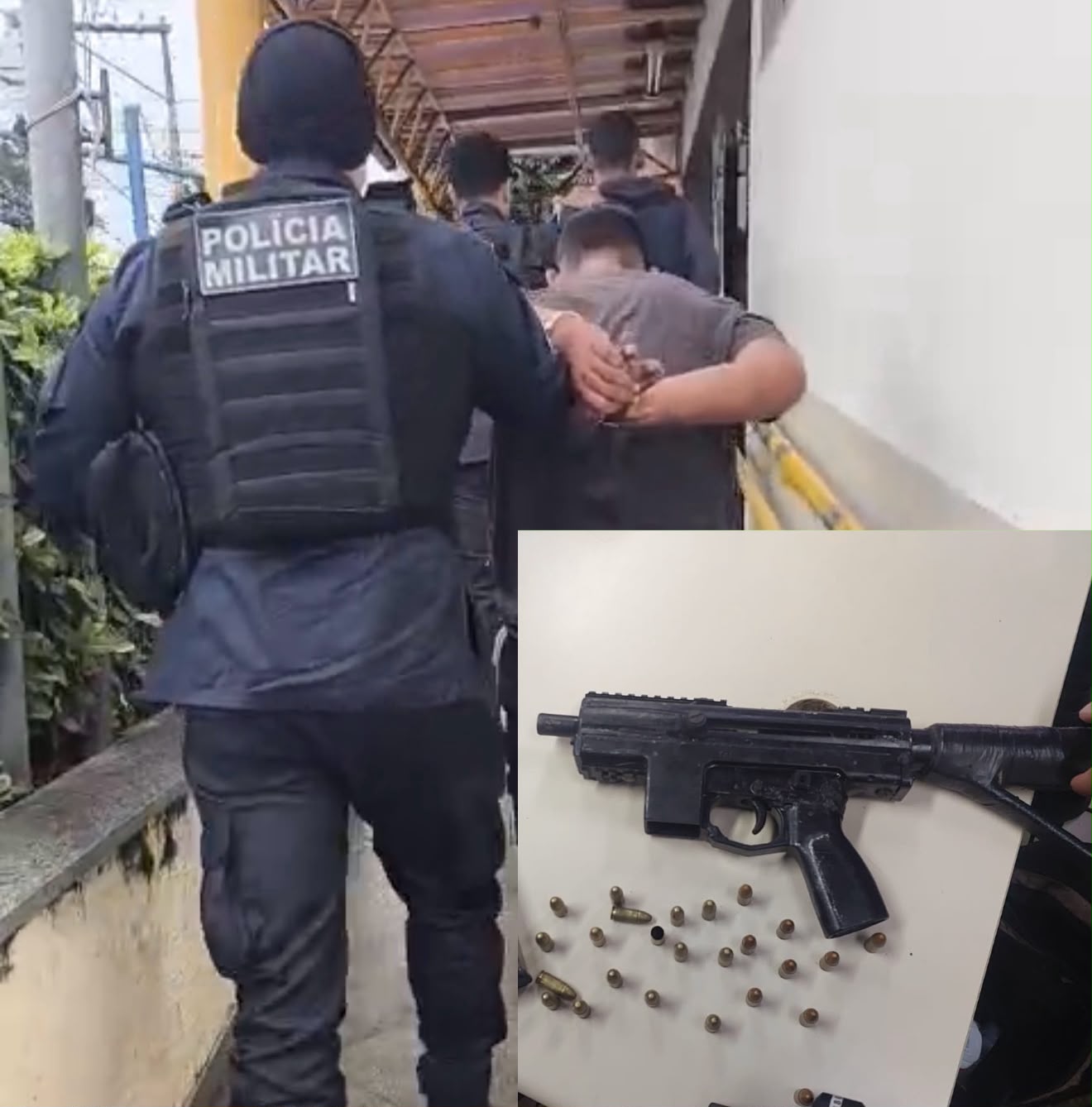 Ação integrada do 7ºBPM, 12º BPM e Guarda Municipal prende homem de aparecer armado com metralhadora em vídeo de assalto a sorveteria em São Gonçalo