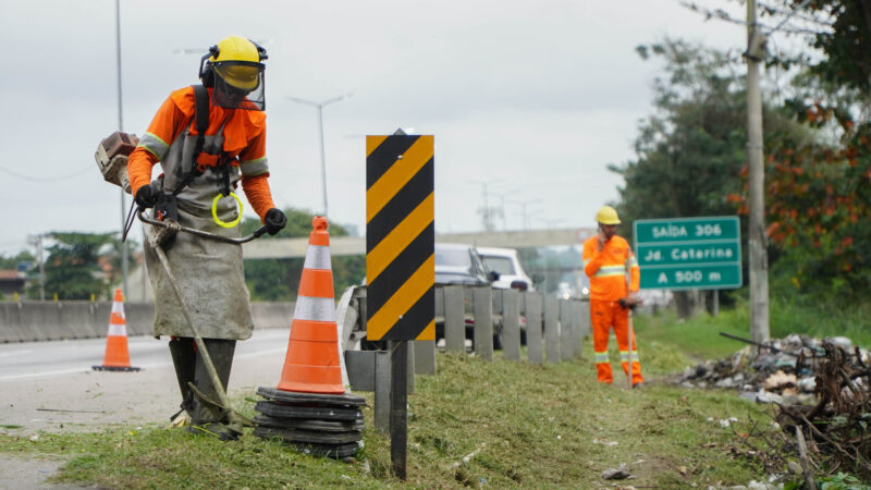 Prefeitura e Arteris iniciam revitalização de mais uma área usada para descarte irregular de lixo na BR-101