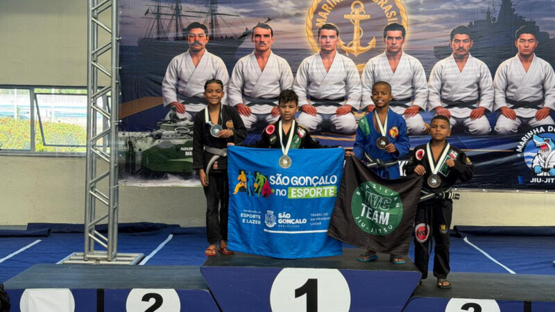Jovens atletas de Jiu-jítsu de São Gonçalo participam de competição estadual