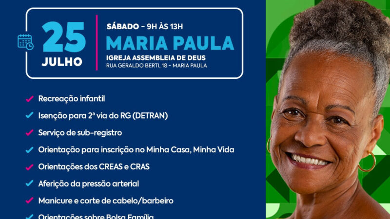 Cidadania Itinerante acontece em Maria Paula neste sábado