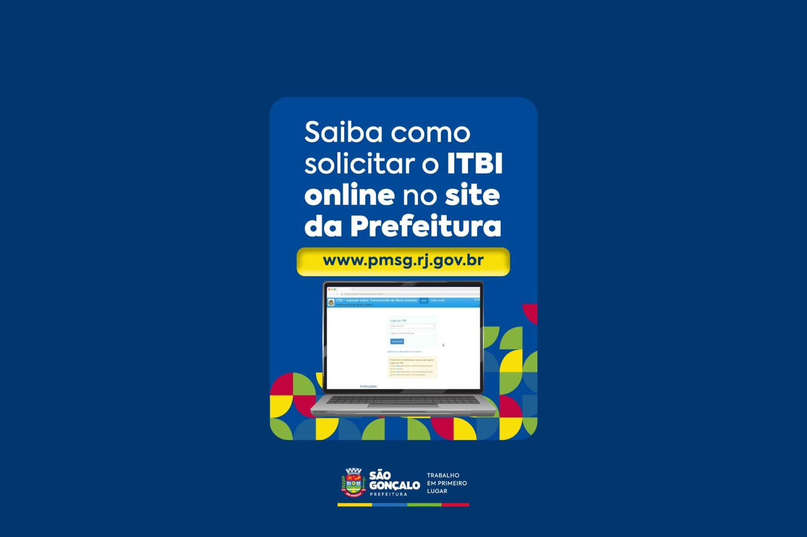 São Gonçalo disponibiliza solicitação de ITBI de forma online