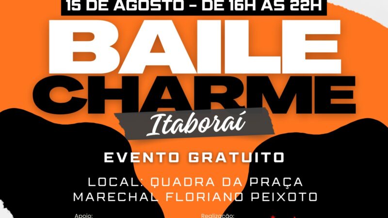 Baile Charme movimenta o Centro de Itaboraí com música, dança e cultura neste sábado (15/08)