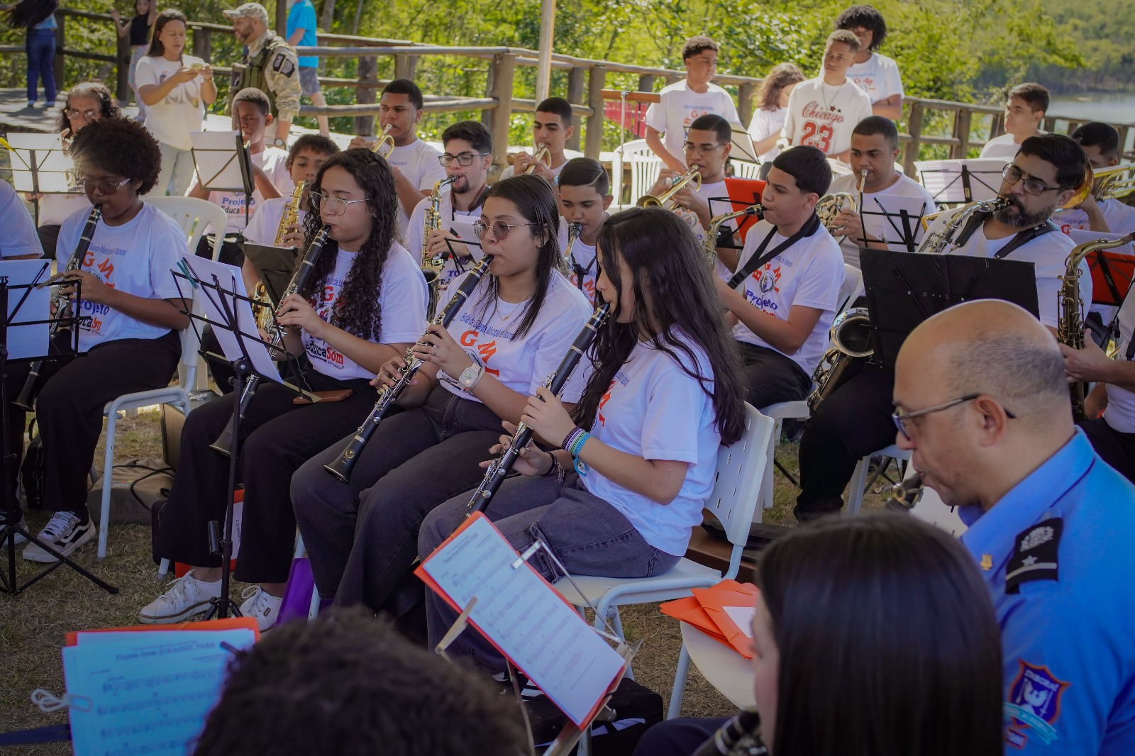 Banda da Guarda Municipal de Itaboraí encanta público com concerto no Parque Paleontológico