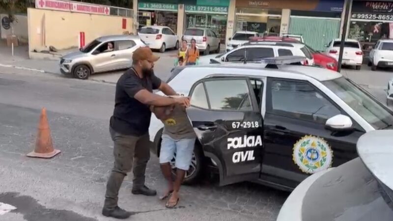 75ª DP prende foragido da Justiça condenado por extorsão em São Gonçalo.