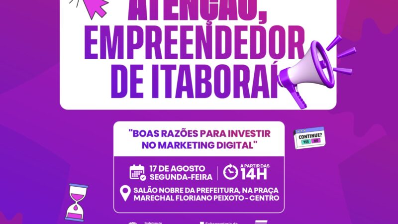 Itaboraí promove palestra sobre marketing digital para empreendedoras