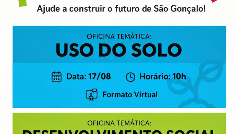 São Gonçalo promove nesta semana oficinas online para a revisão do Plano Diretor 