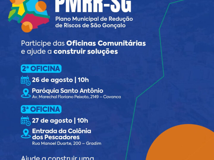 São Gonçalo realiza oficinas comunitárias para elaboração do Plano Municipal de Redução de Riscos