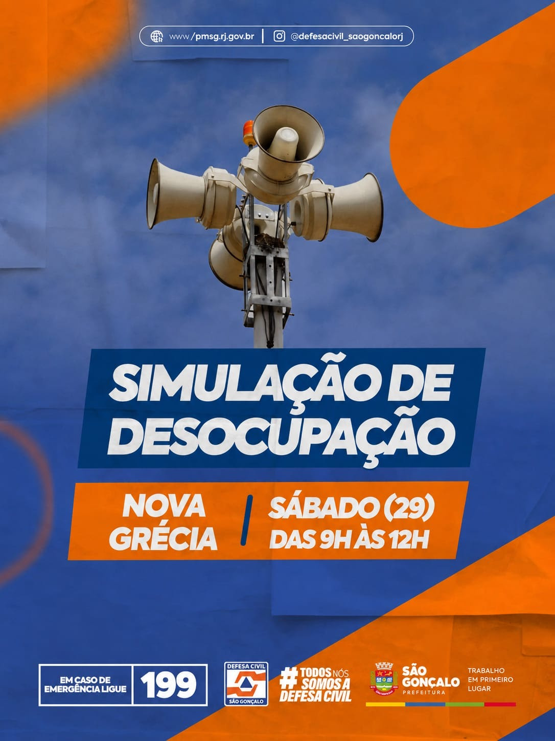 Defesa Civil realiza exercício simulado de desocupação na Nova Grécia