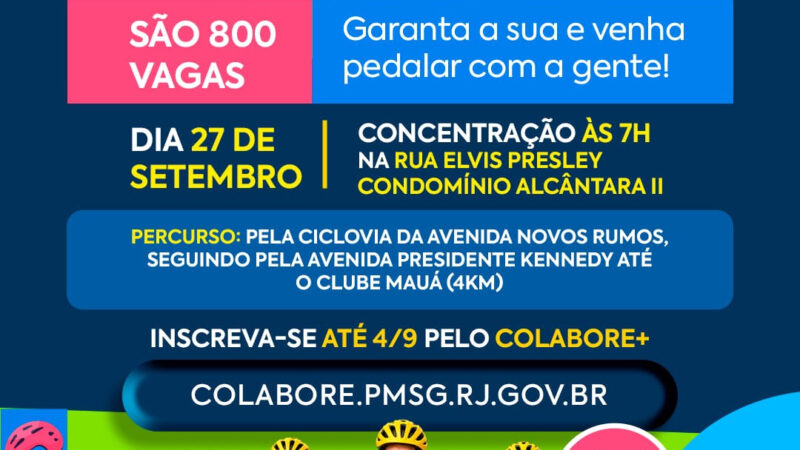 São Gonçalo abre inscrições para 2º Passeio Ciclístico do MUVI