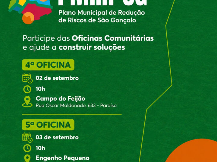 São Gonçalo promove novas oficinas para elaboração do Plano Municipal de Redução de Riscos