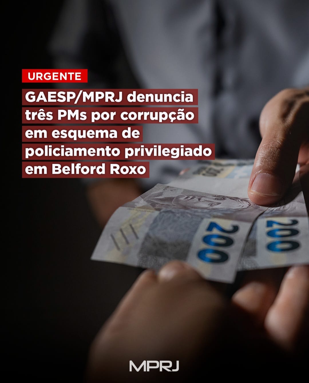 GAESP/MPRJ denuncia três policiais militares por corrupção em esquema de policiamento privilegiado em Belford Roxo