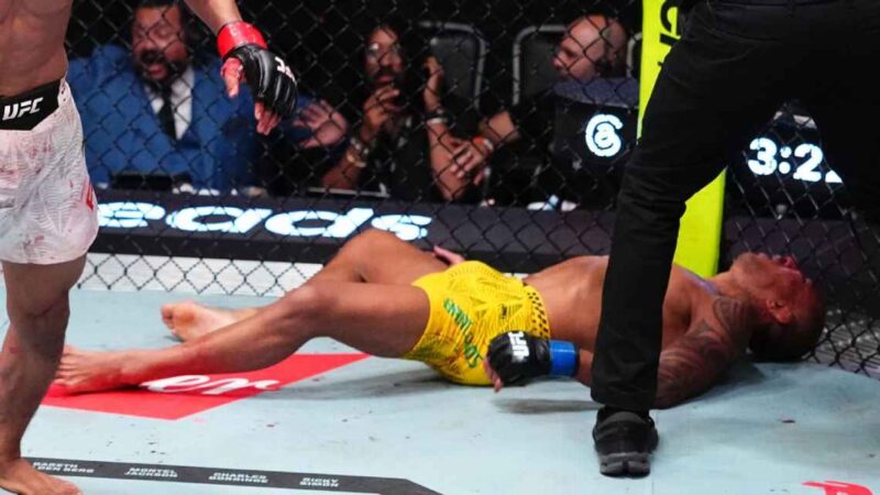 SUSTO NO UFC! BRASILEIRO APAGA APÓS QUEDA NO 5º ROUND E É LEVADO ÀS PRESSAS PARA O HOSPITAL