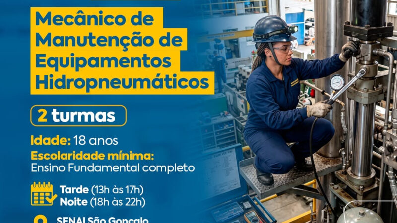 São Gonçalo oferece mais uma oportunidade de profissionalização gratuita