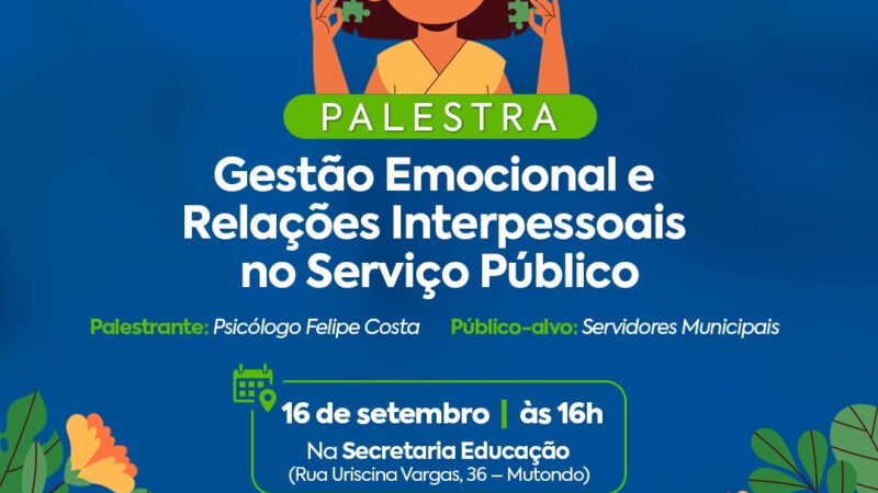 Funasg realiza palestra com foco na gestão emocional para servidores municipais