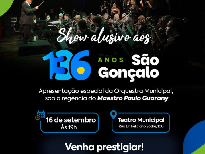 Teatro Municipal de São Gonçalo recebe show especial da Orquestra Municipal na próxima quarta-feira