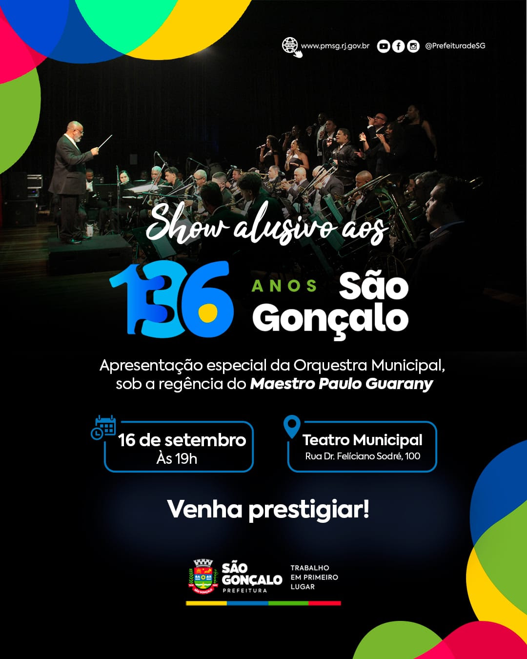 Teatro Municipal de São Gonçalo recebe show especial da Orquestra Municipal na próxima quarta-feira