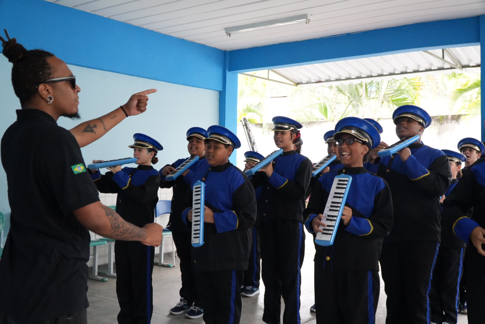 Banda da rede municipal de São Gonçalo ensaia para desfile cívico-militar de 22 de setembro