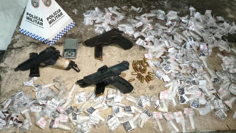 Confronto com o 35º BPM termina com três suspeitos baleados e três pistolas apreendidas em Itabora