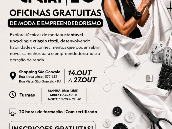 São Gonçalo oferece 141 vagas para formação gratuita com foco em moda sustentável