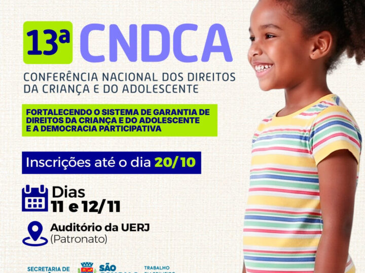 São Gonçalo inscreve para 13ª Conferência dos Direitos da Criança e do Adolescente